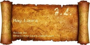 Hay Laura névjegykártya